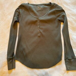 Aerie Essential Henley Layering T-Shirt